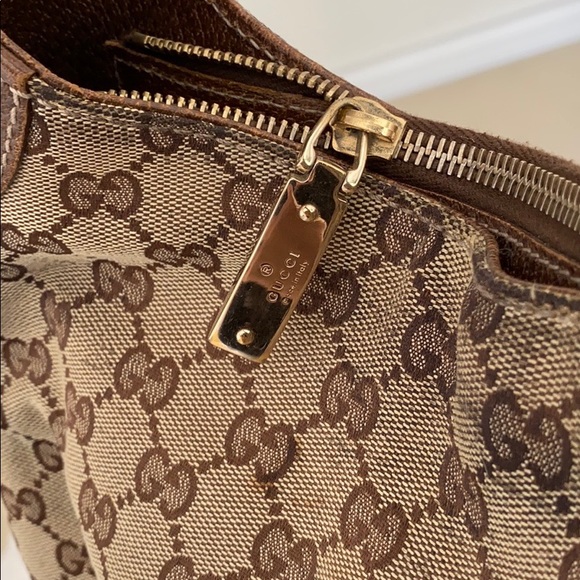 Vintage GUCCI Hobo Bag, Monogram Shoulder Bag - Picture 6 of 9